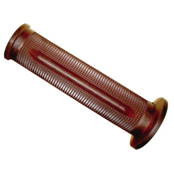 Poignées caoutchouc 'Seventies', marron translucide, long. 132mm, la paire