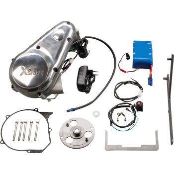Kit de démarreur électrique 'XSTART', kit de base complet avec batterie 12V, instructions de montage détaillées et illustrées incluses