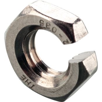 M8 Nut, slotted, for retrofitting to indicator mounting on indicator bolt or throttle/brake/clutch cable