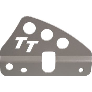 Brake Caliper Protection, rear, for Brembo and Nissin brakes, aluminium 2.5 mm silver powder-coated aluminium
