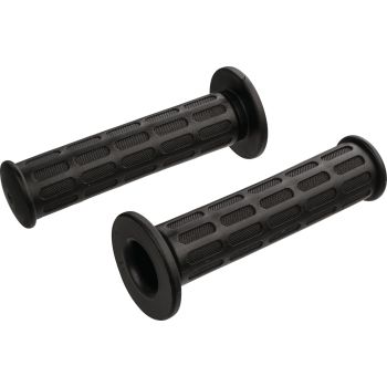 Rubber Grip 'Road', black, diameter 22/25mm, length 134mm, closed ends, 1 pair, prepared for safety wire