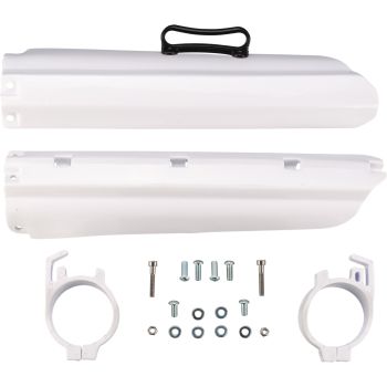 Replika Fork Protector Set, white, incl. mounting material and speedometer cable guide
