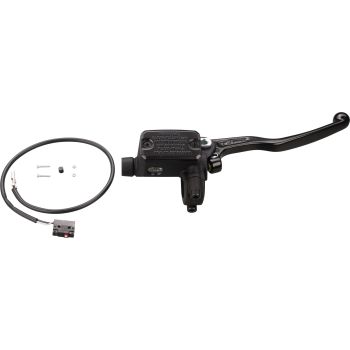 BREMBO Front Brake Master Cylinder, 13mm piston diameter, with lever and mirror mount M10x1.25 left-hand thread, incl. brake light switch, loom length 42cm