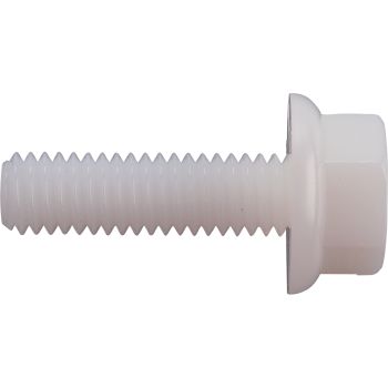 Plastic Screw with M6x20mm Flange, hexagonal A/F10 and Torx/T30 drive, for fastening the fork protectors in off-road use, material: nylon/PA