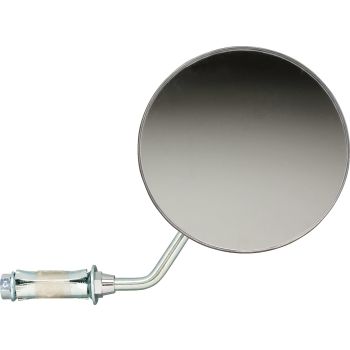 Rétroviseur rond d'embout de guidon, droit, inox