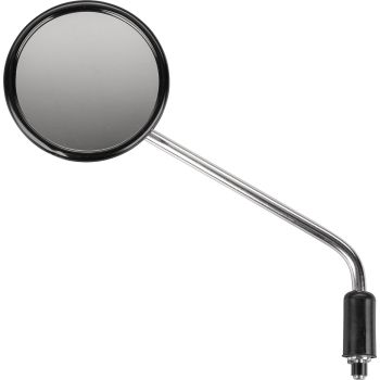 Left Hand Mirror International Version (EU/US), chrome plated, diameter of mirror 106mm, mirror arm approx. 240mm, e-approved (OEM)