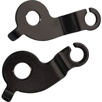 Rear Indicator Bracket, suitable for mini & LED indicators with M6/M8 thread, stainless steel black coated, 1 pair