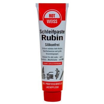 Pâte à polir Rubis ROT-WEISS, 100ml, efface les rayures, implique une finition avec art. 50278/50266