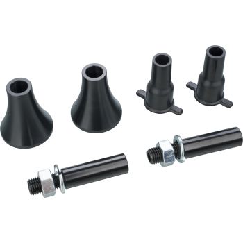 Mini Indicators Adapter for Original M10 Mount, suitable for turn signals with M8 bolts, outer thread M10x1.25, aluminum black anodized, 1 pair