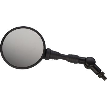 Mirror, e-approved, M10x1.25mm right-hand thread, black plastic, textured surface, housing diameter approx. 112mm