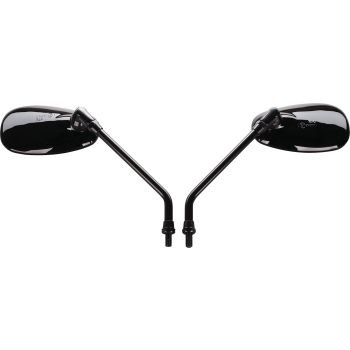 Rétroviseurs noirs Custom, bras de 25cm. La paire, homologué (bras plus long de 75mm que 50508)