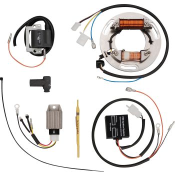 Kit de conversion PME CDI (sans vis platinées) et alternateur en 12V, contient: stator d'alternateur, CDI, bobine, régulateur/redresseur 12V