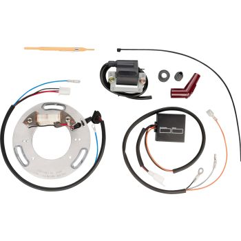 Kit allumage électronique Racing PME avec CDI, SANS bobine d'éclairage, stator avec 2 bobines d'allumage, bobine HT, CDI inclus