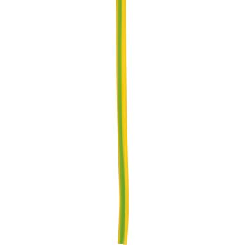 CÂBLE, 1 mètre 0.75qmm jaune-vert (câble jaune avec ligne verte)