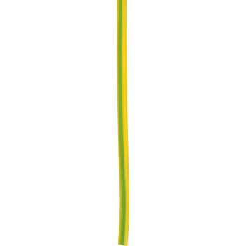 CÂBLE, 1 mètre 0.75qmm jaune-vert (câble jaune avec ligne verte)