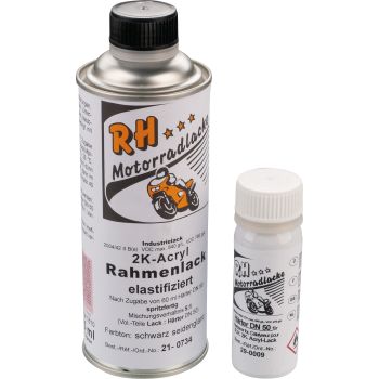 Peinture de cadre bi-composant, noir satiné, 375ml avec durcisseur