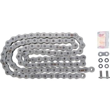 RK RX-Ring Chain Type 520XSO2 silver, 108 links, OPEN type with rivet chain joint, matching clip chain joint see item 91081-2