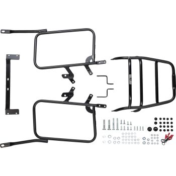 Support de valises complet, noir