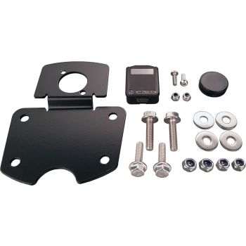Fenderless Rear Section with Lock for Seat Lock, aluminium black powder-coated, complete incl. mounting material