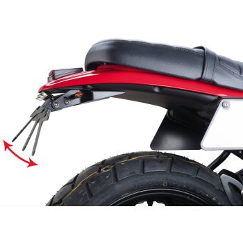 KEDO 'Tidy Tail' Licence Plate Bracket, adjustable licence plate angle, short sporty rear end, incl. LED licence plate light with wiring loom