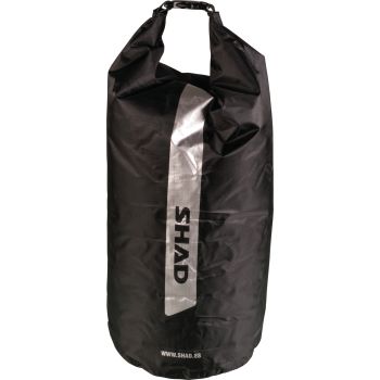 Drybag / Pack Roll, 8l, black, waterproof, size approx. 30x16cm, durable nylon material, for minimal luggage