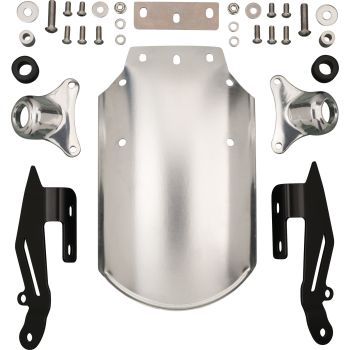 Aluminium Rear Fender incl. Brackets, ready-to-mount, raw aluminium, handmade in Germany