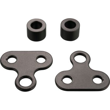 Kit d'adaptateurs pour clignotants Spark ( 41604,41684,41685) ou autres avec tige de 8mm, inox noir. La paire