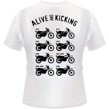T-shirt, motif: 'XT 500, tous les modèles', taille M, blanc, 100% coton bio (160gr/m²)