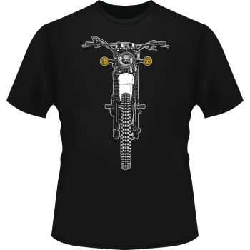 T- Shirt XT500 frontal , color black or dark grey, size M - XXL, 2-color print, regular fit, 100% cotton