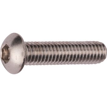 M6x25 Button Head Allen Screw, A2 Stainless Steel