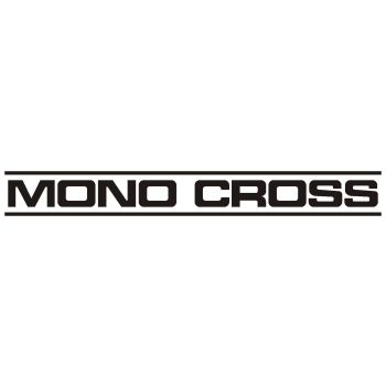 Decal 'MONO CROSS' Black, 272x31mm, design following the coloured models of Yamaha, 1 piece