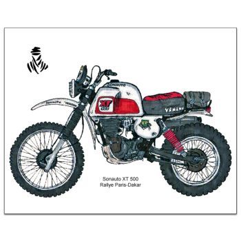 Poster by Ingo Löchert, 'Sonauto XT500', impression de qualité sur papier poster, taille env.50x70cm