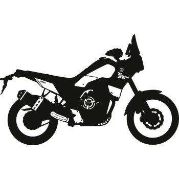 Sticker/Decal 'Stylized T700 Model', black glossy (approx. 10x6cm)