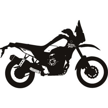 Sticker/Decal, stylized T700 Extreme model year 2025, glossy black, dimensions approx. 15x9cm
