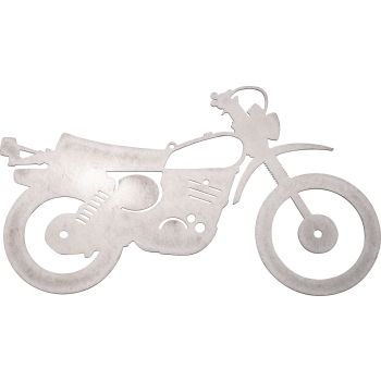 XT500 Christmas Tree Ornament, can be used all year round in the garden or in the window, polished stainless steel, with central hanging loop, dim. 141x81mm