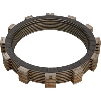 Jeu de disques garnis compétition EBC CKF carbone, 8 disques d'embrayage