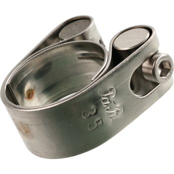 35mm HD Round Bolt Exhaust Clamp,  clamping range 31-37mm,  stainless steel