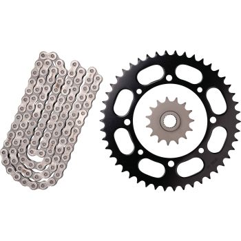 Kit chaîne à joints toriques, 15/46 (110 maillons, ouverte avec 2 attaches (rivet, clip)) RK520XRE