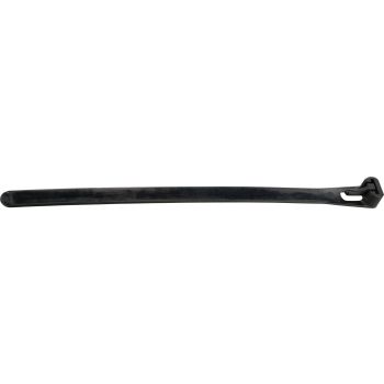 Cable Tie, reclosable, 7.6mm wide, 150mm long, black, suitable for e.g. handlebars