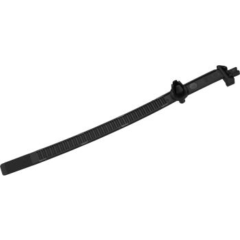 Car Body Cable Ties, reclosable, black, with expanding rivet for fixing in e.g. wings and trim parts