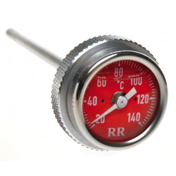 Jauge thermomètre d'huile RR, modèle RR34, fond rouge