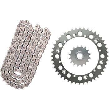 Kit chaîne à joints toriques en X RK520XRE, 16/44, ouverte avec 2 attaches (rivet, clip), démultiplication comme origine 1:2.75