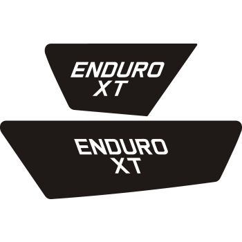 Decal Set for Side Cover Left and Right, 2-piece, matt black, design and lettering based on '76 decal of the 500 series