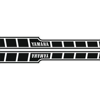 Autocollants de réservoir Vintage Race  'dynamic', noir/blanc, env. 86x736mm
