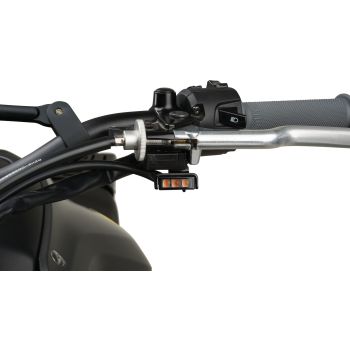 Paire de clignotants avant LED JvB-moto 'Super7', support époxy noir, homologué, kit complet
