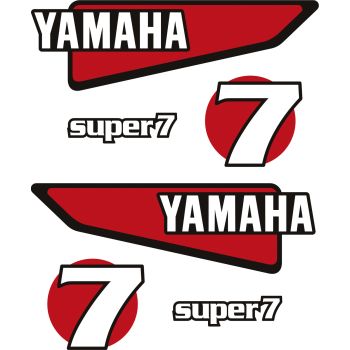 Jeu d'autocollants JvB-moto 'Super7', complet, droit & gauche