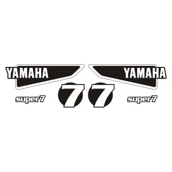Decal Set JvB-moto 'Super7' Black, right & left complete. Length of the logos: large 205mm, small 80mm,