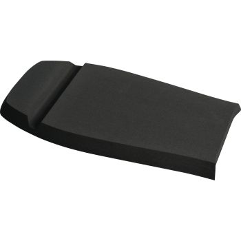 Seat Foam, cell rubber without cover, black, suitably milled for seat bench cusp type JVB0054, self-adhesive bottom