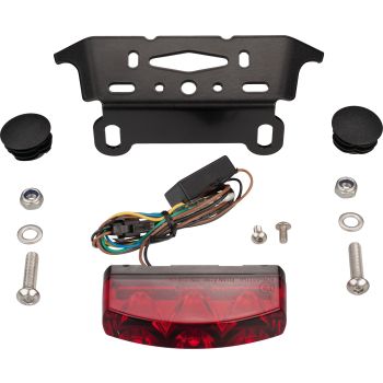 JvB-moto Rear End incl. Taillight with Red Lens, e-approved, for combination with original or accessory license plate bracket