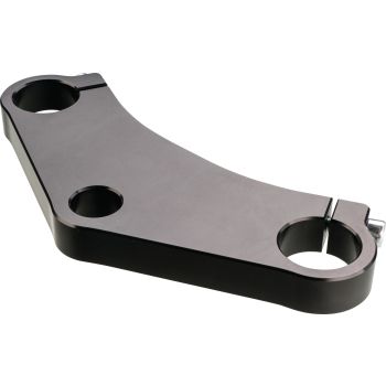 Aluminium Yoke 'Racer' Black  Anodised, integrated mounting for  speedometer bracket, delivery incl.  manufacturer's certificate for   individual approval